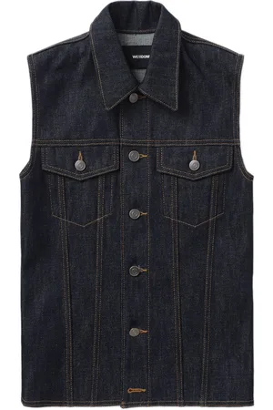 We11 Done Top denim smanicato