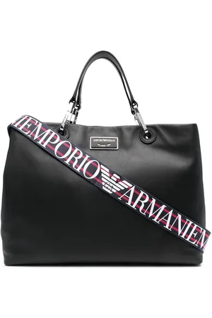 Emporio Armani Borsa tote con placca logo