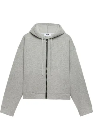 Msgm Felpa con zip e cappuccio