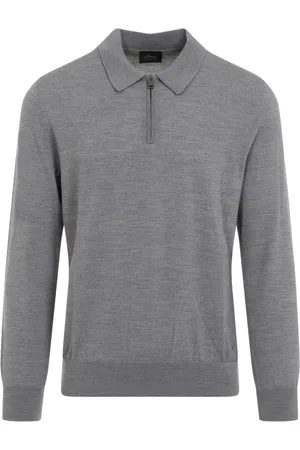 BRIONI Polo in lana con zip