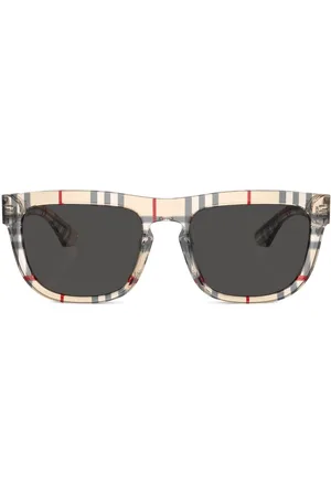Burberry Occhiali da sole squadrati con motivo Vintage Check