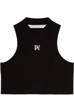 Palm Angels Top crop con monogramma PA
