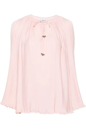 Lanvin Blusa a maniche lunghe con pieghe