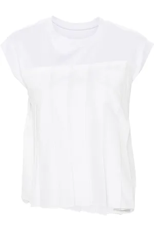 SACAI T-shirt plissettata