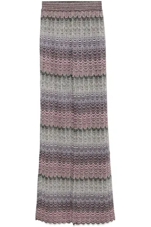 Missoni Pantaloni svasati a zigzag