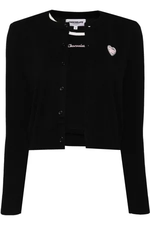 Chocoolate Set cardigan con applicazione