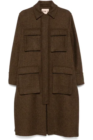 Plan C Cappotto con motivo a spina di pesce