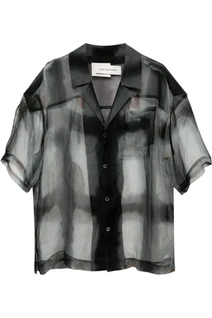 Feng Chen Wang Camicia semi trasparente con stampa