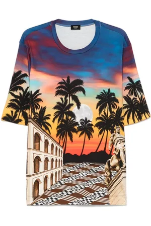 Fendi T-shirt Summer in Roma con stampa