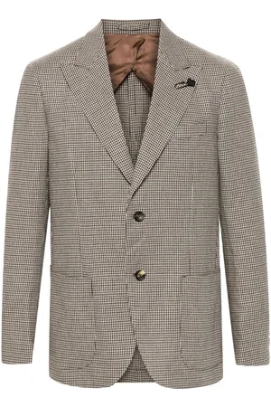 LARDINI Blazer con motivo pied-de-poule