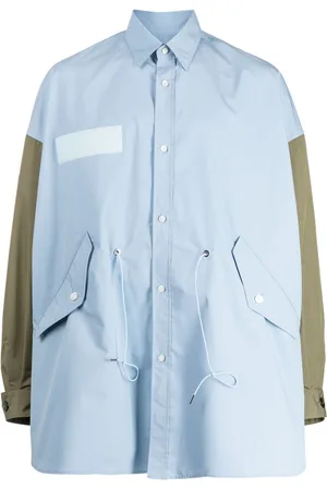 Fumito Ganryu Camicia bicolore con coulisse
