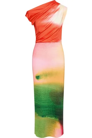 Oscar de la Renta Abito Abstract Watercolor