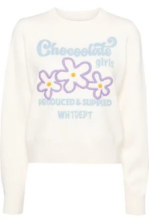 Chocoolate Maglione girocollo con ricamo