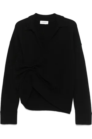 LANEUS Maglione stile polo con arricciatura