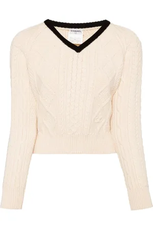 CHANEL Maglione con scollo a V 1996