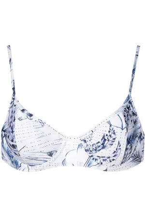 Lygia & Nanny Top bikini con stampa Palm Tree