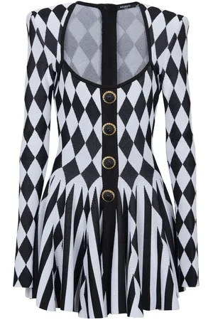 Balmain Abito corto con intarsi