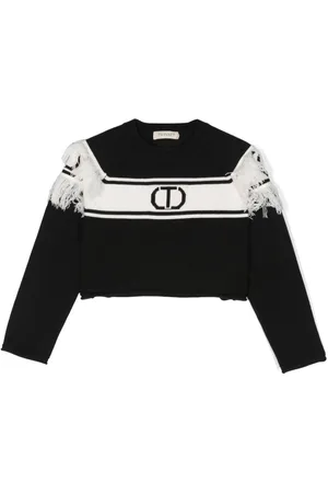 Twin-Set Maglione con logo a intarsi