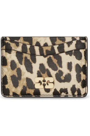 Ganni Portacarte leopardato