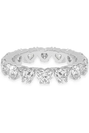 VEYNOU Anello Cara Memory in oro bianco riciclato 18kt con diamanti
