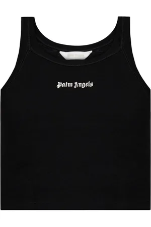 Palm Angels Top a coste con ricamo