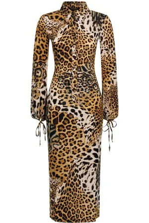 Roberto Cavalli Abito midi con stampa