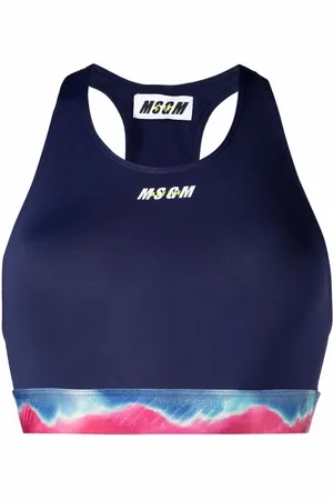 Msgm Reggiseno sportivo con fantasia tie dye