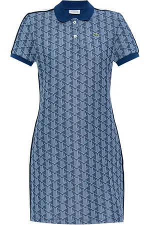 Lacoste Abito stile polo con monogramma jacquard