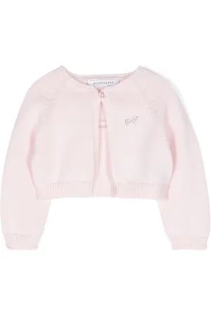 MONNALISA Cardigan con logo di strass
