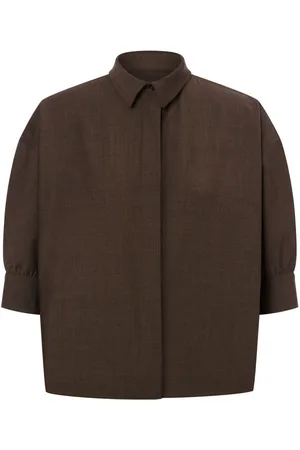 Serafini Camicia crop a maniche corte