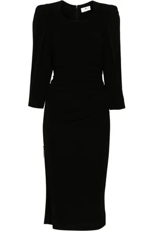Elisabetta Franchi Abito midi in jersey con zip laterale