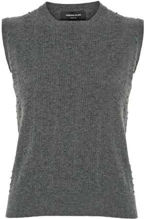 Fabiana Filippi Canotta in maglia con cuciture