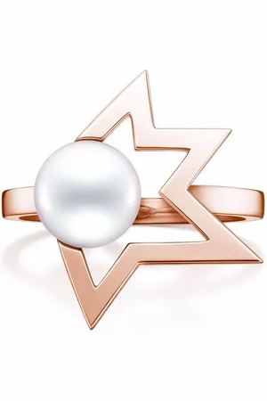 Tasaki Anello Comet Plus in oro 18kt con perla