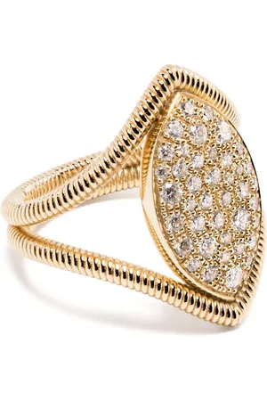 LEANDRA BAGS Anello Cabo in 18kt con pavé