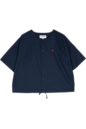 Chocoolate Camicia crop con ricamo