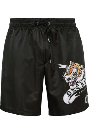 Philipp Plein Costume da bagno con stampa Tattoo