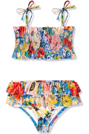 ZIMMERMANN Bikini a fiori con ruches
