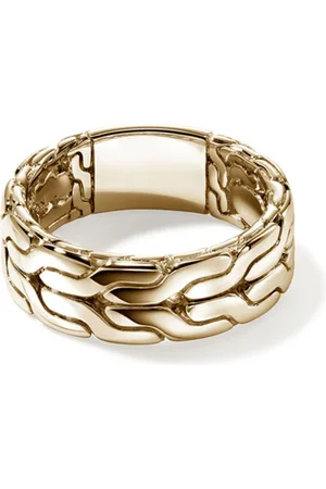 John Hardy Anello a catena Carved Chain in giallo 14kt