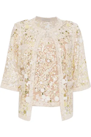 Elie saab Twin set con ricamo