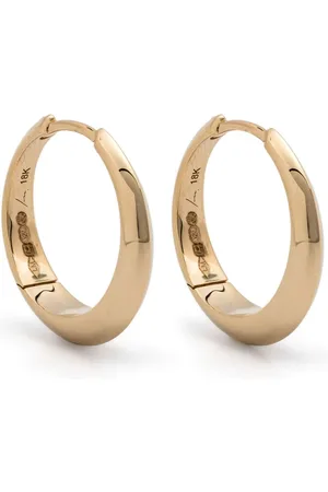 Lizzie Mandler Orecchini a cerchio Crescent grande in giallo 18kt
