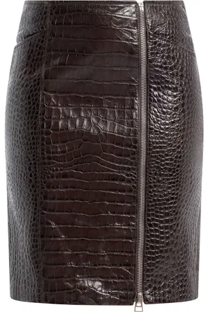 Tom Ford Minigonna con effetto coccodrillo