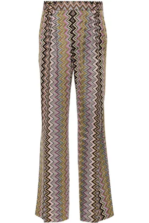 Missoni Pantaloni con motivo a zigzag