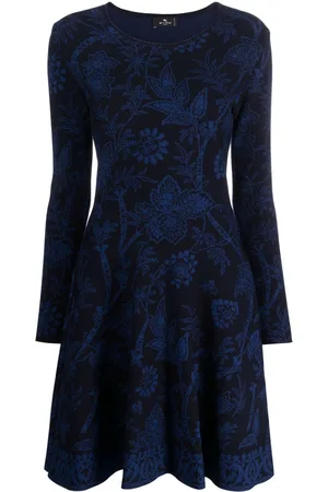 Etro Abito corto a fiori jacquard