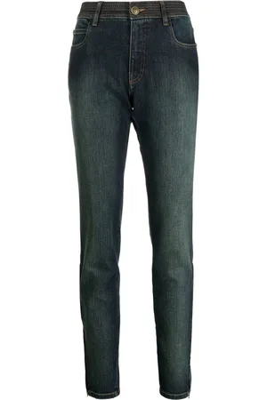 CHANEL Jeans skinny con effetto schiarito