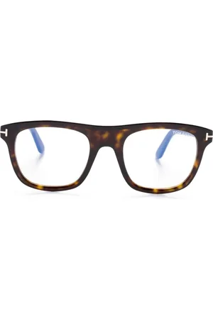 Tom Ford Occhiali squadrati con effetto tartarugato