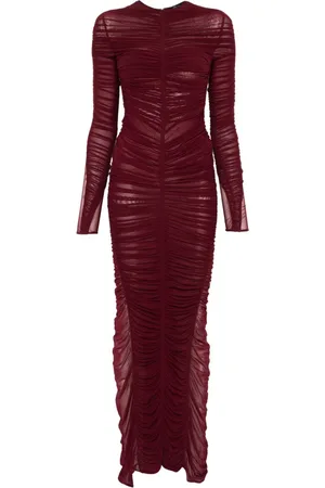 MUGLER Abito lungo con ruches