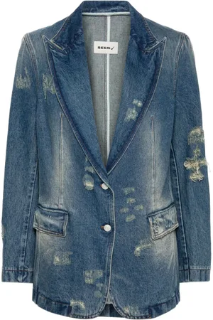 Seen Users Blazer Silhouette denim con effetto vissuto