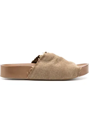 UMA WANG Sandali slides con effetto vissuto