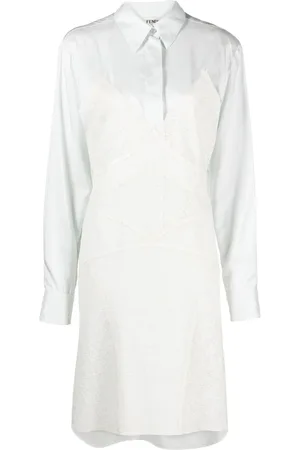 Fendi Chemisier con dettagli in pizzo