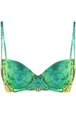 Noire Swimwear Top bikini con stampa